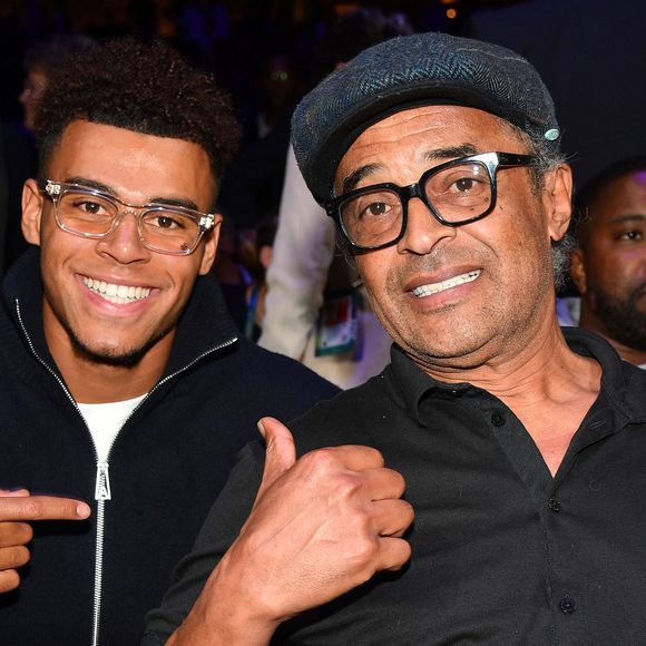 Désiré Doué ( PSG), Yannick Noah  - Jannik Sinner remporte le Rolex Paris Masters 2025 face à Félix Auger-Aliassime à la Défense Arena le 2 novembre 2025 . © Veeren/Bestimage