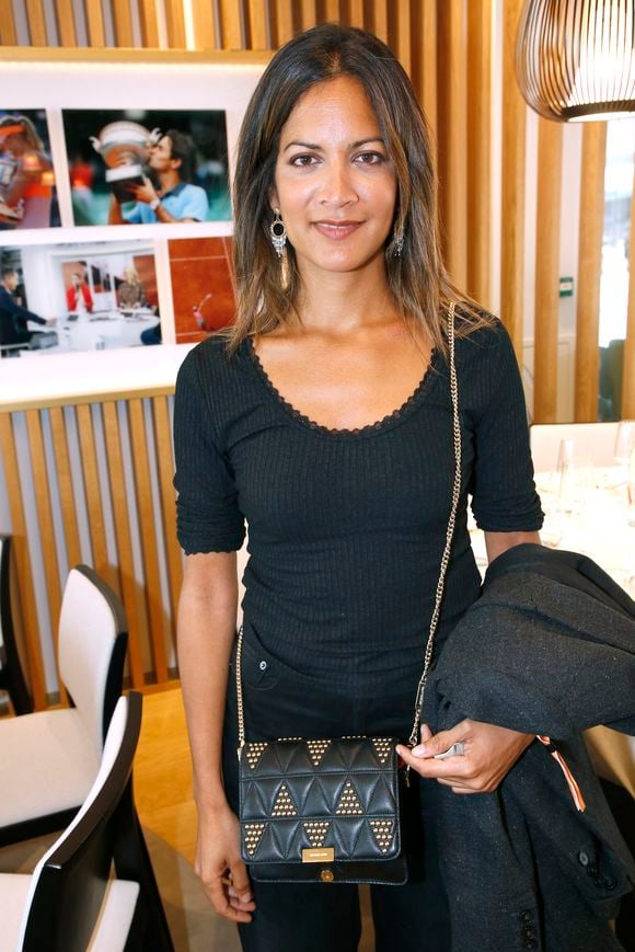 Exclusif - Aurélie Casse (journaliste) au déjeuner dans la loge de France TV lors des Internationaux de France de Tennis de Roland Garros 2024 - Jour 09 à Paris, France, le 3 juin 2024. © Bertrand Rindoff/Bestimage