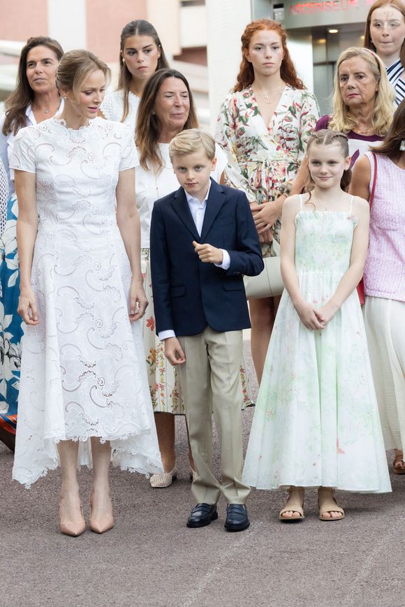 La famille princière de Monaco lors du traditionnel Pique Nique des Monégasques "U Cavagnetu" dans le Parc Princesse Antoinette à Monaco, le 6 septembre 2025 © Olivier Huitel/Pool Monaco/Bestimage