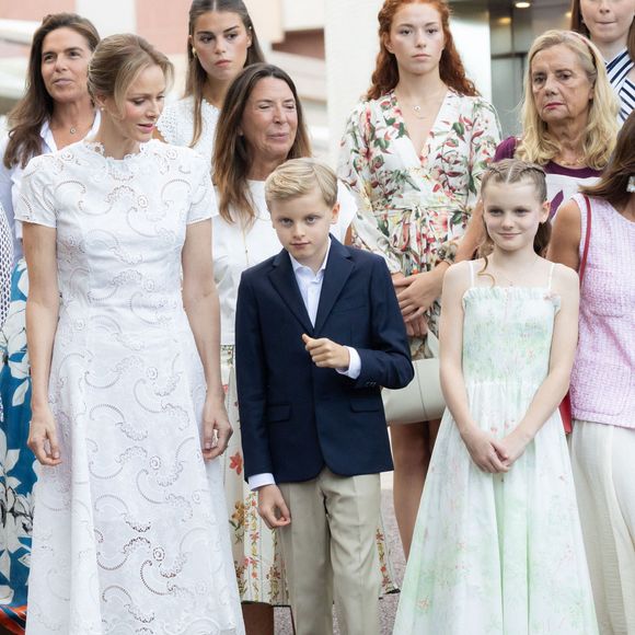La famille princière de Monaco lors du traditionnel Pique Nique des Monégasques "U Cavagnetu" dans le Parc Princesse Antoinette à Monaco, le 6 septembre 2025 © Olivier Huitel/Pool Monaco/Bestimage