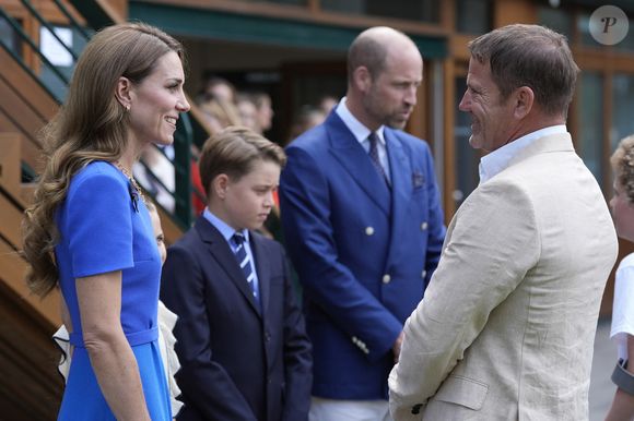 Le prince William, prince de Galles, et Catherine Middleton, princesse de Galles, Prince George et Princesse Charlotte à la finale Homme à Wimbledon le 13 juillet 2025

Picture by Andrew Matthews/WPA-Pool