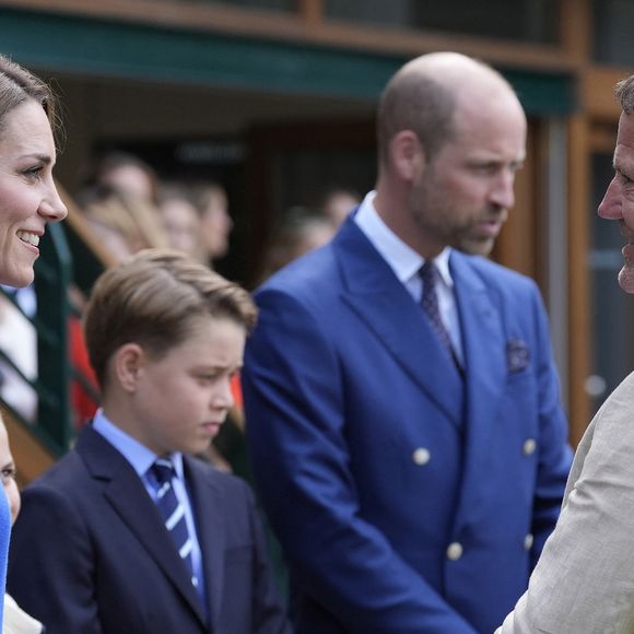 Le prince William, prince de Galles, et Catherine Middleton, princesse de Galles, Prince George et Princesse Charlotte à la finale Homme à Wimbledon le 13 juillet 2025

Picture by Andrew Matthews/WPA-Pool