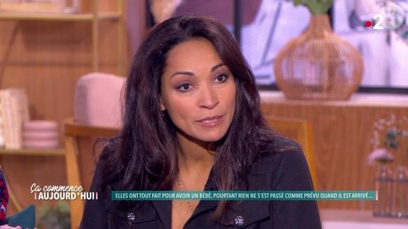 Cindy Fabre invitée à témoigner sur la naissance de son fils Elio, dans "Ca commence aujourd"hui", le 9 janvier 2025