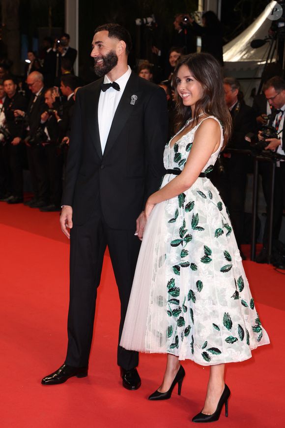 Karim Benzema et Lyna Khoudri lors de la montée des marches du film « 13 jours 13 nuits » lors du 78ème Festival International du Film de Cannes. Le 23 mai 2025 
© Jacovides-Moreau / Bestimage