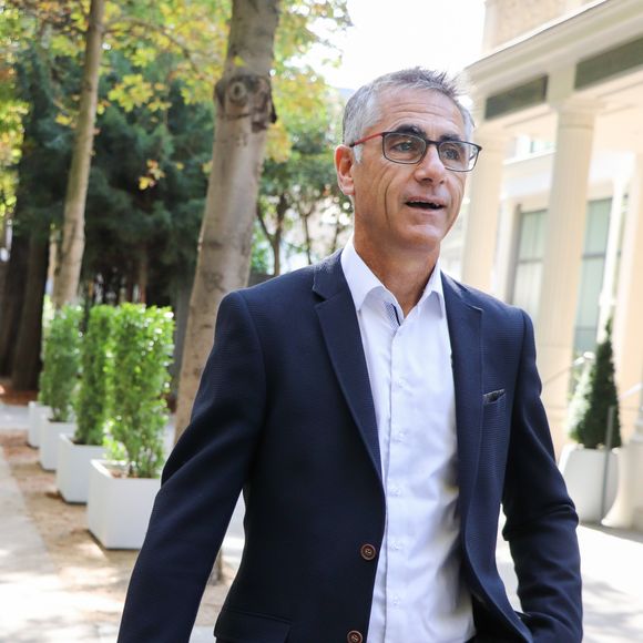 Laurent Jalabert arrive à l'enregistrement de l'émission "Vivement Dimanche Prochain" au studio Gabriel à Paris, France, le 21 août 2019.