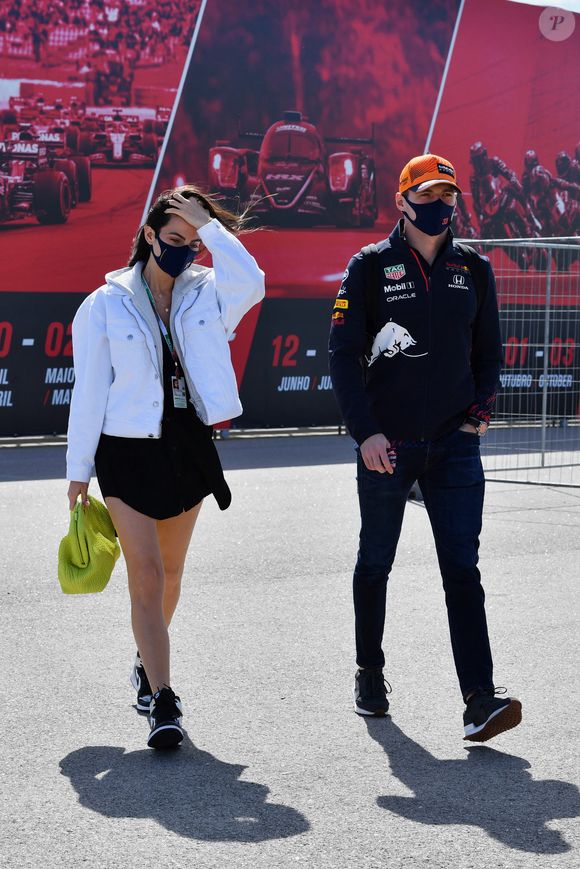 Kelly Piquet and Max Verstappen, Red Bull Racing - Lewis Hamilton remporte le Grand Prix F1 du Portugal à Portimao. Le 2 mai 2021.