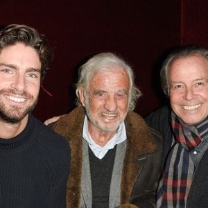 Tom Leeb, Jean-Paul Belmondo et Michel Leeb - People à la générale du spectacle de "Michel Leeb - 40 ans !" au Casino de Paris le 14 décembre 2017. © Coadic Guirec/Bestimage