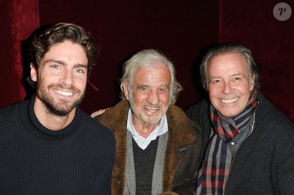 Tom Leeb, Jean-Paul Belmondo et Michel Leeb - People à la générale du spectacle de "Michel Leeb - 40 ans !" au Casino de Paris le 14 décembre 2017. © Coadic Guirec/Bestimage