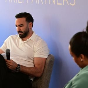 Une conférence sur le thème de la création de nouveaux horizons entre sport et divertissement avec Adil Rami, Sarah Ourahmoune, Allison Pineau et Inès Lagdiri-Nastasi au Loft Akili Mirari - Hôtel Five Seas à Cannes le mardi 19 mai 2026. © Romain Doucelin / Bestimage
