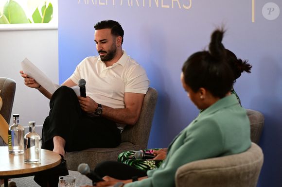 Une conférence sur le thème de la création de nouveaux horizons entre sport et divertissement avec Adil Rami, Sarah Ourahmoune, Allison Pineau et Inès Lagdiri-Nastasi au Loft Akili Mirari - Hôtel Five Seas à Cannes le mardi 19 mai 2026. © Romain Doucelin / Bestimage