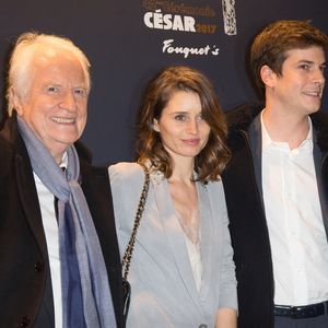 Andre Dussollier, invité et son fils Léo assistant au dîner de la 42e édition de l'after party des César qui s'est tenue au restaurant Le Fouquet's à Paris, France, le 26 février 2016. Photo by Nasser Berzane/ABACAPRESS.COM