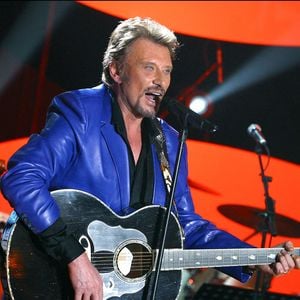 Johnny Hallyday participe à l'émission Le Printemps Elaanimee par Michel Drucker, dans le cadre de la journée nationale de l'Association Européenne contre les Leucodystrophies.  © Jean-Jacques Datchary/ABACA