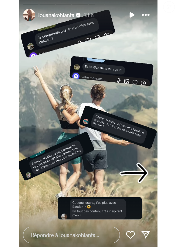 Après trois ans d'amour, le couple n'apparaissait plus vraiment ensemble sur les réseaux sociaux.

Louana et Bastien, deux aventuriers de "Koh-Lanta", annoncent leur rupture sur Instagram.