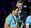 Avec son frère Clément, il a rénové la métairie familiale pour en faire le Domaine de Barthas en 2021.
Match de rugby du Tournoi des Six Nations : La France l'emporte sur l'Angleterre 48 - 46 au Stade de France à Saint-Denis le 14 mars 2026 © Christian Liewig / Bestimage