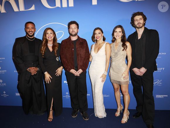 Slimane, Maria Bravo, Claudio Capéo, Eva Longoria, Joyce Jonathan, Charles Fardin - Photocall du Global Gift Gala Paris à l'hôtel Four Seasons George V à Paris le 8 novembre 2025. © Marc Ausset-Lacroix/Bestimage