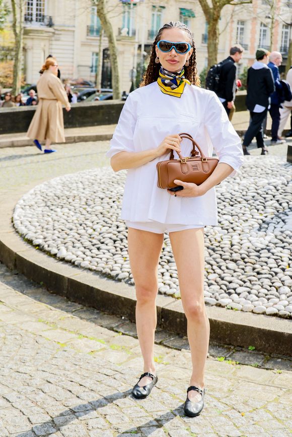 Jordan Rand aux arrivées au défilé Miu Miu Collection Femme Prêt-à-Porter Automne/Hiver 2026-2027 lors de la Fashion Week de Paris (PFW) au palais d'lena conseil Economique, social et environnemental, à Paris, France, le 10 mars 2026. © Denis Guignebourg/Bestimage