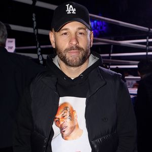 Franck Gastambide - Kévin "the Punisher" Lele Sadjo conserve son titre européen de champion EBU de boxe catégorie super-moyens face à l'italien Giovanni de Carolis par KO technique (TKO) suite à l'abandon de son adversaire dans le 8ème round au palais des sports de Levallois-Perret, France, le 9 mars 2024. © Christophe Clovis / Bestimage