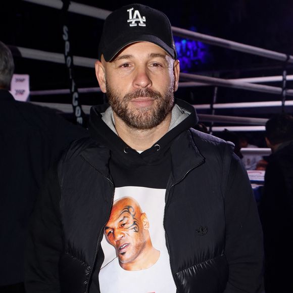 Franck Gastambide - Kévin "the Punisher" Lele Sadjo conserve son titre européen de champion EBU de boxe catégorie super-moyens face à l'italien Giovanni de Carolis par KO technique (TKO) suite à l'abandon de son adversaire dans le 8ème round au palais des sports de Levallois-Perret, France, le 9 mars 2024. © Christophe Clovis / Bestimage