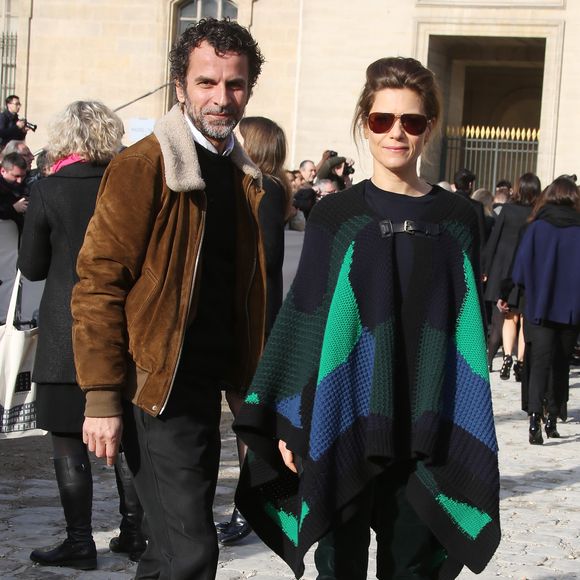 Marina Fois et Eric Lartigau - Arrivées des people au défilé de mode, collection prêt-à-porter automne-hiver 2014/2015, "Louis Vuitton" à Paris. Le 5 mars 2014 Guignebourg - Veeren / Bestimage