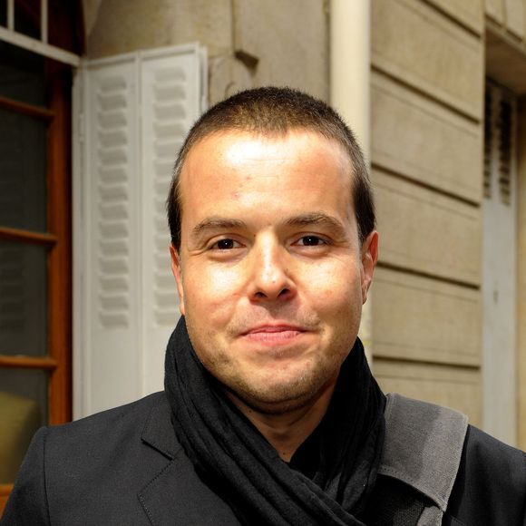 Nicolas Demorand lors de la conférence de presse de rentrée d'Europe 1 à Paris le 30 aout 2010