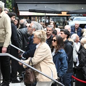 Exclusif - Muriel Robin lors de l'hommage à Pierre Deny au théâtre du Gymnase Marie Bell à Paris, France, le 3 juin 2026. © Bestimage