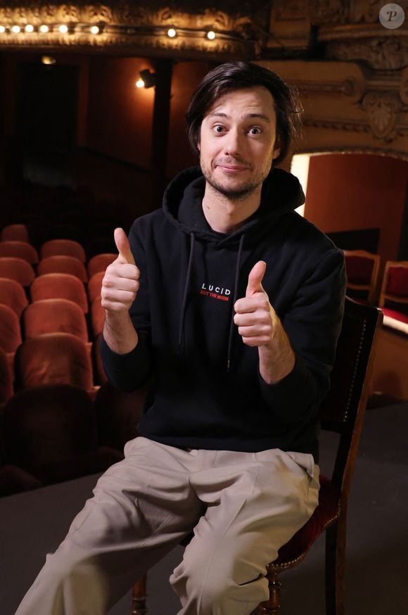 Exclusif - Felix Radu lors de l'enregistrement de l'émission "Olympiascope" au théâtre Antoine, présentée par B.Montiel et diffusée le 24 juillet 2025, à Paris, le 18 février 2025. 
© Denis Guignebourg / Bestimage