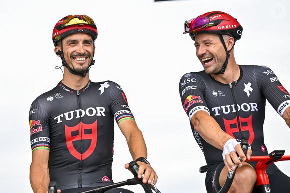 LILLE METROPOLE, FRANCE - 05 JUILLET : Alaphilippe Julian (FRA) de l'équipe Tudor Pro Cycling Team avant le départ de la course lors de la 1ère étape de la 112ème édition du Tour de France, une étape de course cycliste sur route UCI World Tour 2.UWT pour Hommes Elite de 185 km avec départ à Lille Métropole et arrivée à Lille Métropole, le 5 juillet 2025 à Lille Métropole, France. Photo News/Psnewz/Bestimage