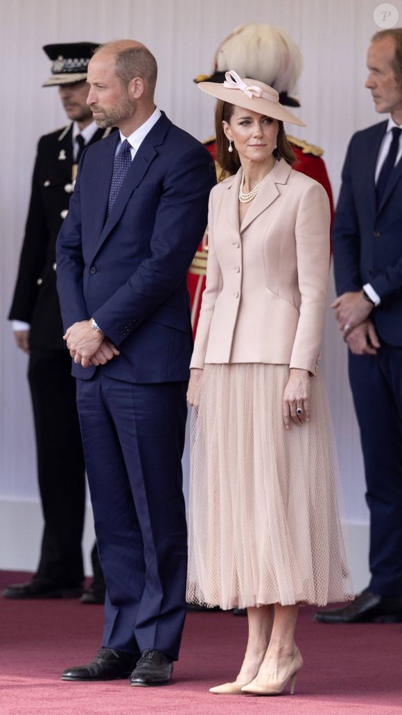 Le prince William, prince de Galles, Catherine "Kate" Middleton, princesse de Galles lors de la visite du président français le 8 juillet 2025
©Dana Press / Bestimage