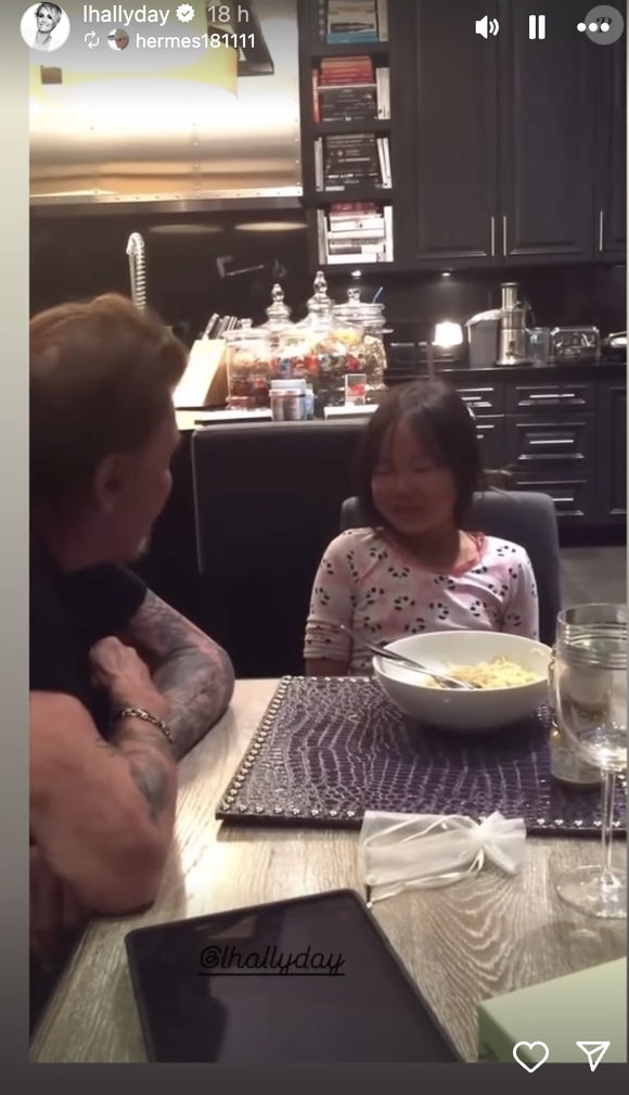 Capture d'écran de la story Instagram de Læticia Hallyday.