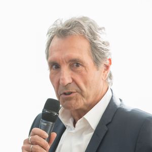 Jean-Jacques Bourdin - Conférence de presse de la rentrée de la station de radio RMC à la maison de l'Alsace sur les Champs-Elysées à Paris le 31 aout 2017.