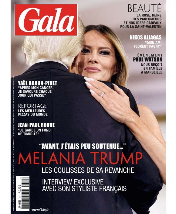 Gala, Melania et Donald Trump, 30 janvier 2025.