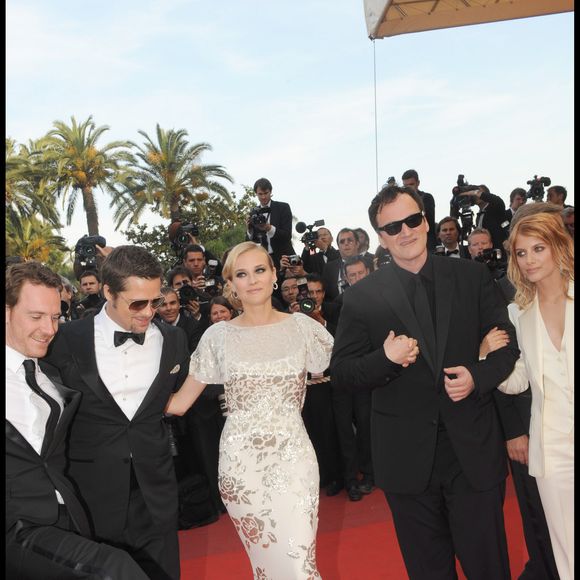 Michael Fassbender, Brad Pitt, Diane Kruger, Quentin Tarantino, Mélanie Laurent lors du Festival de Cannes 2009

©RACHID BELLAK / BESTIMAGE