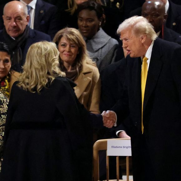 Donald Trump - Cérémonie de réouverture de la cathédrale Notre-Dame de Paris, le 7 décembre 2024. Joyau de l’art gothique, lieu de culte et de culture, symbole universel de la France et de son histoire, la cathédrale de Notre-Dame de Paris rouvre ses portes les 7 et 8 décembre, cinq ans après le terrible incendie qui l’avait ravagée le 15 avril 2019. 
© Dominique Jacovides / Bestimage