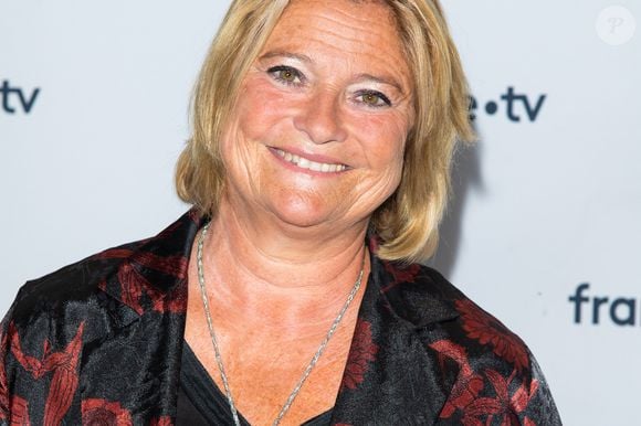 Marina Carrère d'Encausse lors du photocall dans le cadre de la conférence de presse de France Télévisions au Pavillon Gabriel à Paris, France, le 24 août 2021. © Pierre Perusseau/Bestimage