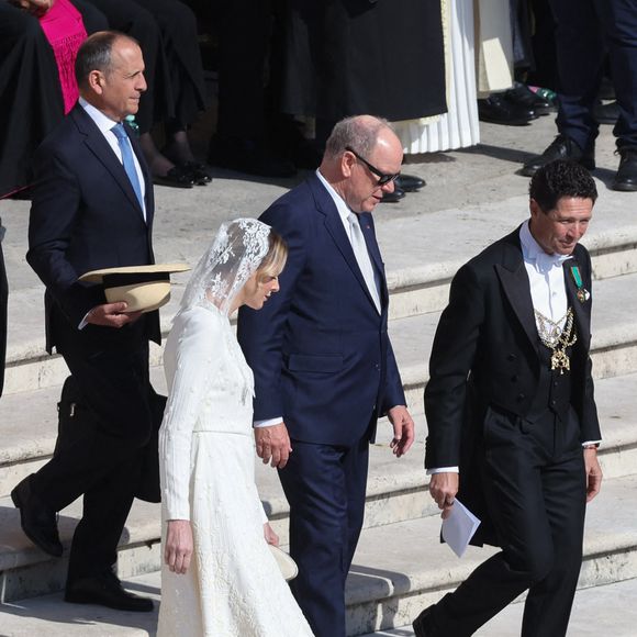 Charlene de Monaco et le prince Albert II de Monaco lors de la messe d'inauguration du pape Léon XIV sur la place Saint-Pierre, le 18 mai 2025 au Vatican. Le pape Léon XIV (anciennement cardinal Robert François Prévost) a présidé sa messe d'inauguration sur la place Saint-Pierre après son élection le 8 mai. Photo by Marco Iacobucci/IPA/ABACAPRESS.COM