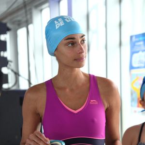 Tatiana Silva et Camille Lacourt participent au Défi de l’Eau au profit de l’Unicef à la Piscine de Vanves le 15 octobre 2022.
© Giancarlo Gorassini / Bestimage