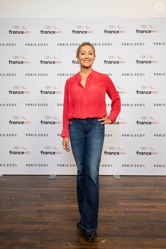 Anne Sophie Lapix lors de la présentation des journalistes et chroniqueurs de France Télévisions pour les Jeux Olympiques 2024 au musée de l'Homme à Paris, le 11 juin 2024.
Pierre Perusseau / Bestimage