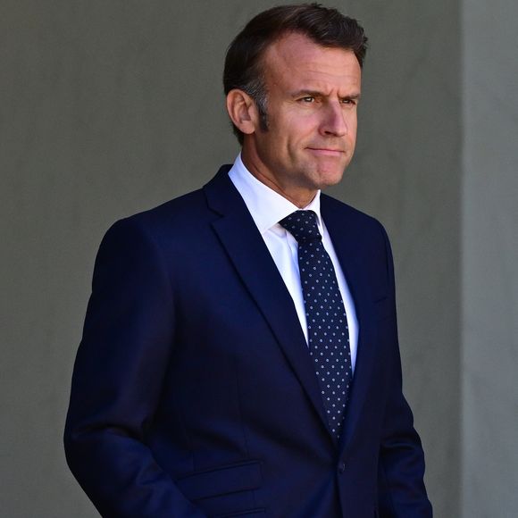 Le président Emmanuel Macron accueille le président congolais au palais de l'Elysée à Paris, France, le 23 mai 2025. © Christian Liewig/Bestimage