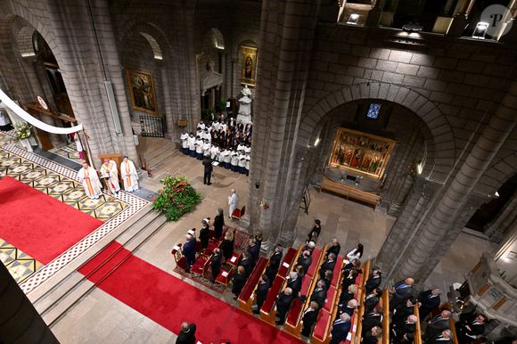 La famille princière monégasque a assisté à la messe pontificale en hommage au pape François, célébrée en la Cathédrale de Monaco par Monseigneur Dominique-Marie David, le 22 avril 2025.
© Bruno Bebert / Bestimage
