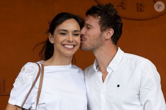 Marine Lorphelin (Miss France 2013) et son compagnon Stanislas Gruau au Village lors des Internationaux de France de Tennis de Roland Garros 2025 le 3 juin 2025 à Paris.  © Moreau / Jacovides / Bestimage
