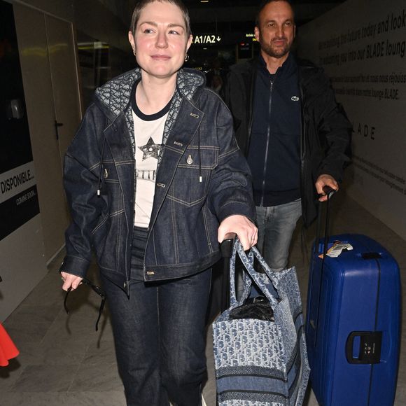 Emilie Dequenne arrive à l'aéroport de Nice avant le 77e Festival de Cannes à Nice, France, le 14 mai 2024. Photo by Julien Reynaud/APS-Medias/ABACAPRESS.COM