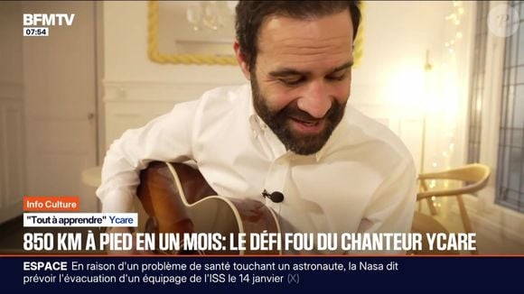 Le chanteur Ycare sur BFMTV