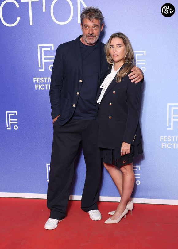 Thierry Neuvic et Vahina Giocante lors de la cérémonie de clôture de la 28ème édition du Festival de la Fiction TV à la Rochelle le 19 septembre 2026. © Denis Guignebourg / Bestimage