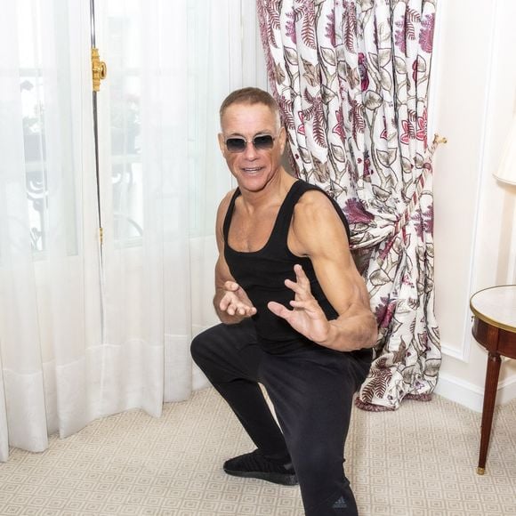 Exclusif - Jean-Claude Van Damme (JCVD) -  Enregistrement de  l'émission Clique X, avec pour invité JCVD (à l'hotel Le Bristol) , présentée par M.Achour et diffusée sur MyCanal en 3 parties à partir du 18 juin 2021. Paris, le 3 juin 2021
© Jack Tribeca / Bestimage