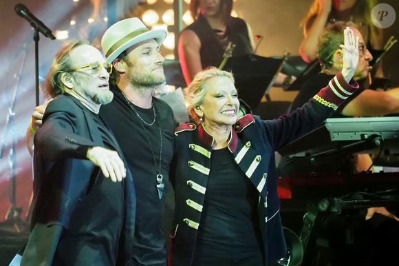Stephen Stills et Christopher Stills - Véronique Sanson en concert pour l'ouverture du festival des Francofolies de La Rochelle. Le 11 juillet 2018. photo par AGENCE / BESTIMAGE