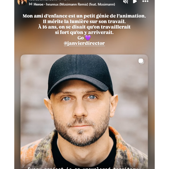 Elle a salué le talent du réalisateur et producteur d'animation Arnaud Janvier.

Lucie Bernardoni met en lumière le travail de son ami d'enfance.