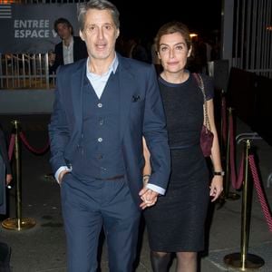 Exclusif - Antoine de Caunes et sa femme Daphné Roulier - Arrivées des people à la soirée des 30 ans de Canal + au Palais des Sports à Paris le 31 octobre 2014.