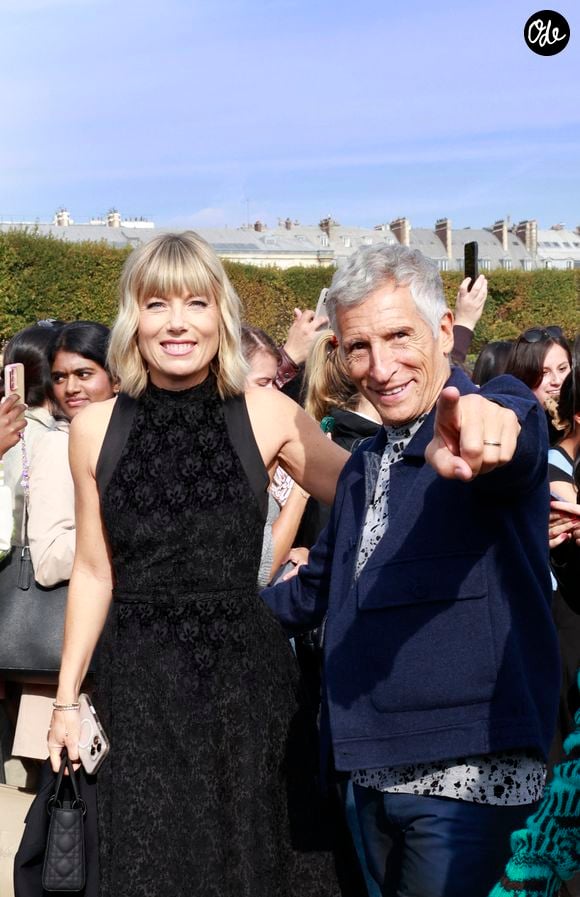 Nagui et Mélanie Page au défilé Christian Dior Collection Femme Prêt-à-Porter Printemps/Eté 2026 lors de la Fashion Week de Paris (PFW), dans le Jardin des Tuileries, à Paris, le 1er octobre 2025. 

© Christophe Aubert via Bestimage