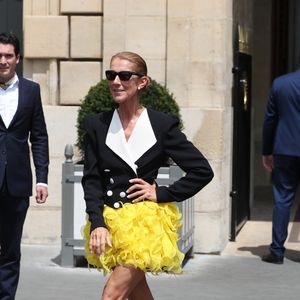 Céline Dion à la sortie de l'hôtel Crillon à Paris, le 30 juin 2019 (Agence /Bestimage).