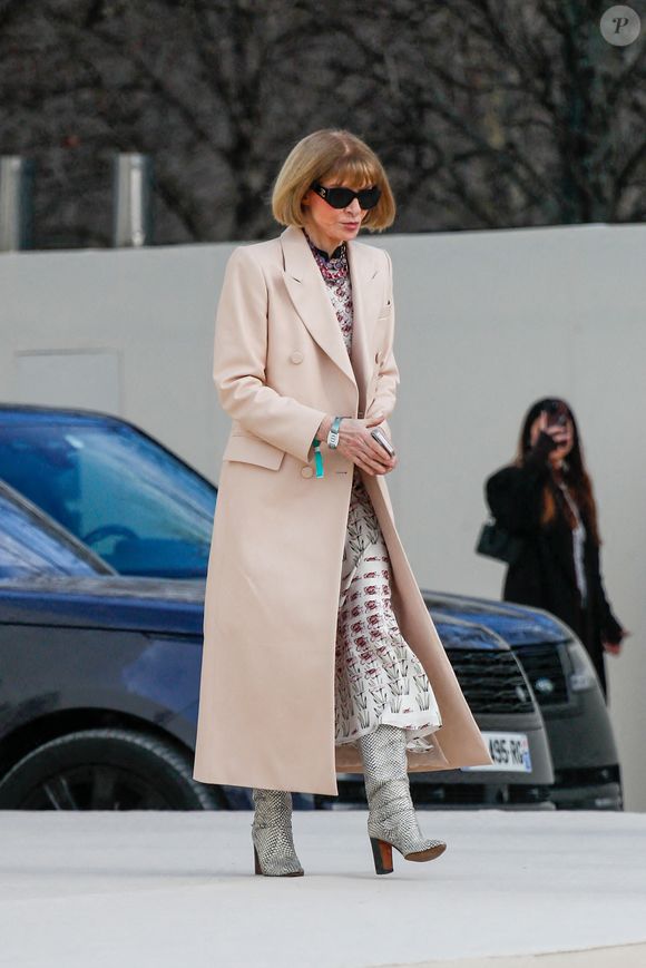 Anna Wintour à la sortie du défilé Christian Dior Mode Féminine Prêt-À-Porter Automne/Hiver 2025-2026 lors de la Fashion Week de Paris (PFW), à Paris, France, le 4 mars 2025. © Christophe Clovis/Bestimage